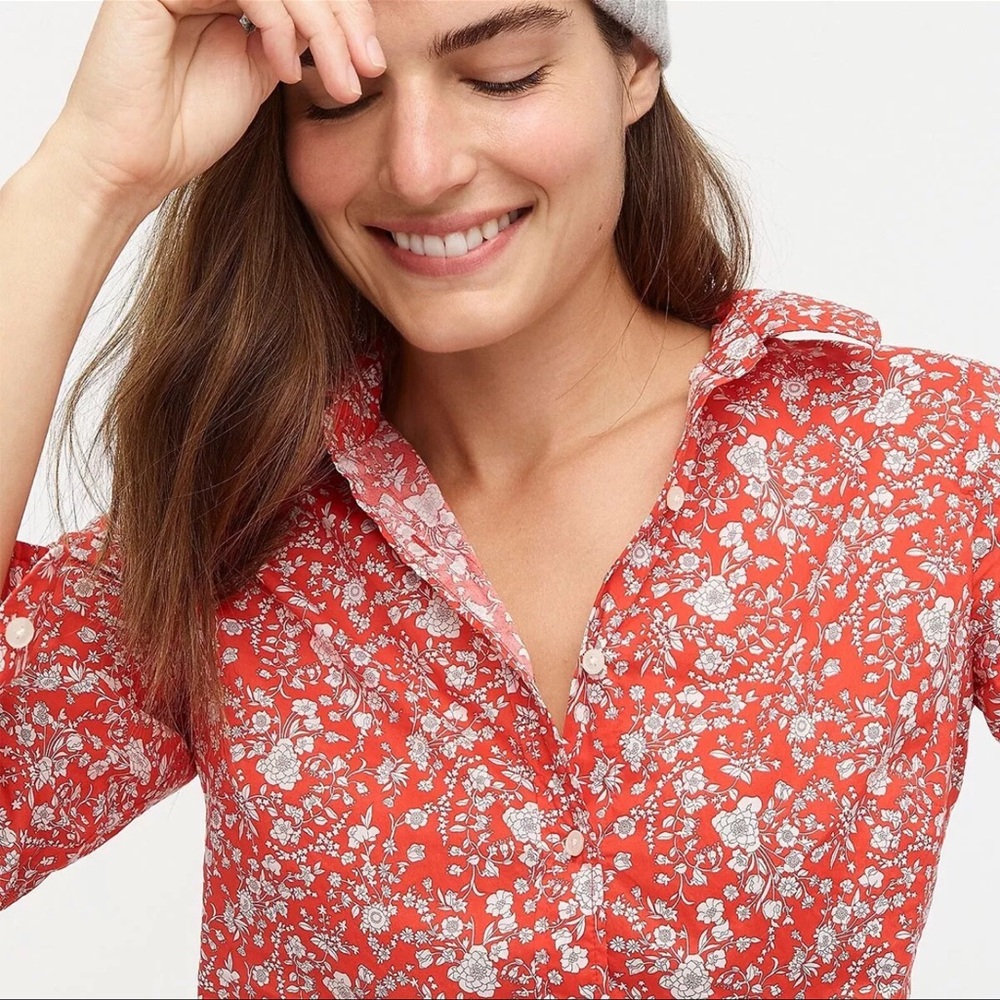 J. Crew Slim Perfect Blouse in Liberty® Summer Blooms - BNWT!